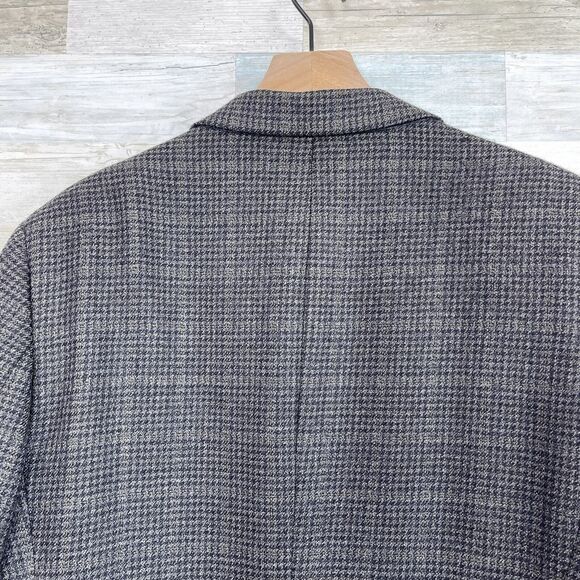 Jos A Bank Wool Tweed Sport Coat Gray Glen Check Plaid Mens 39R 39 Regular - Picture 6 of 10